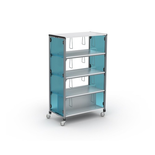 MOBILE CLASSROOM SHELVING - INFORMATION COMMONS BOOK SHELF