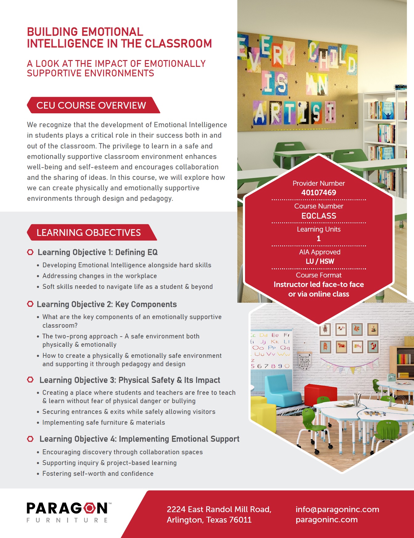 BUILDING EMOTHIONAL INTELLIGENCE CEU COVER - PARAGON FURNITURE